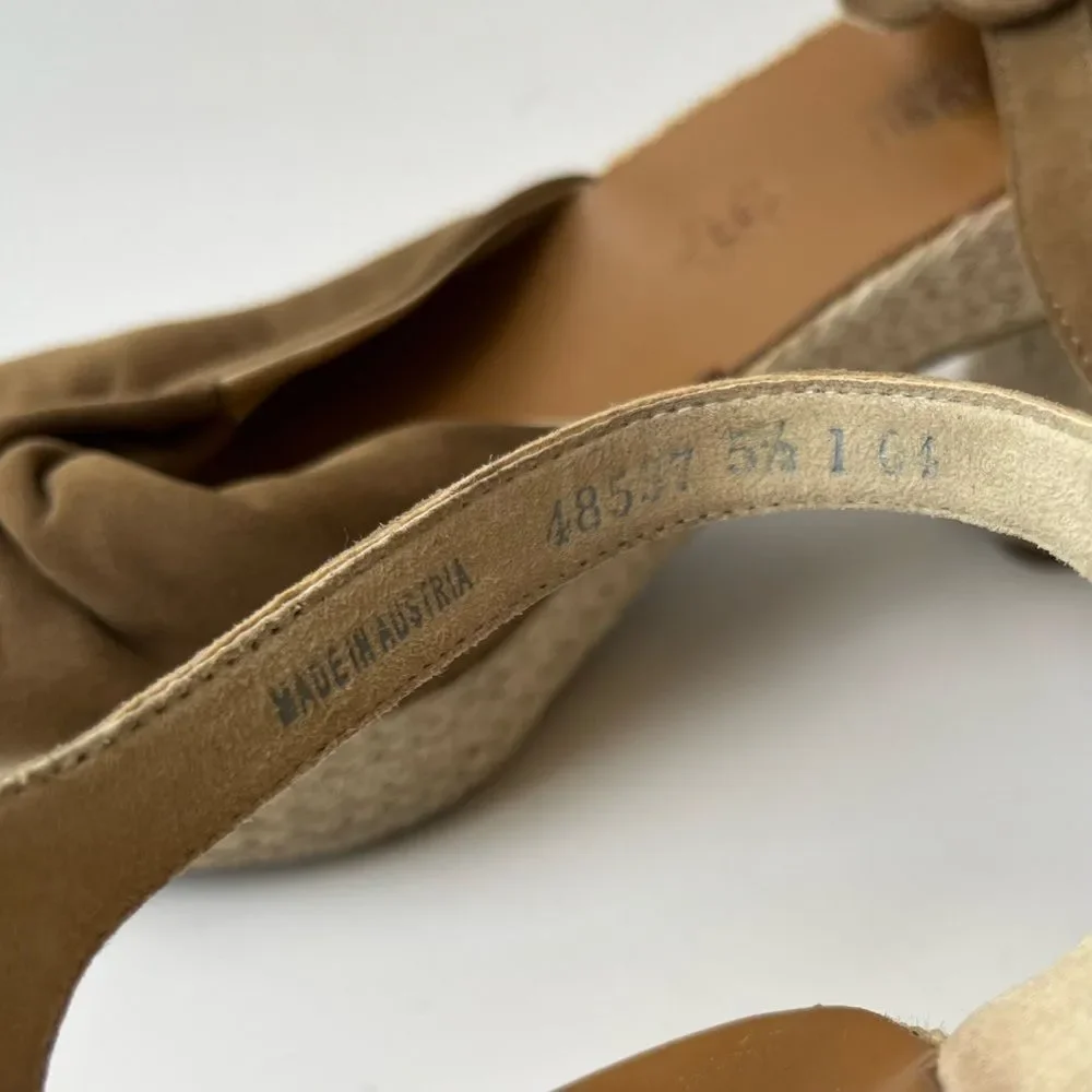Paul Green Tan Espadrille Platform Sandals - Picture 7 of 10